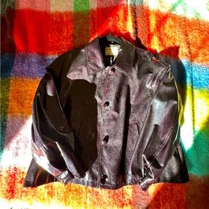 Free People Leather swing Jacket